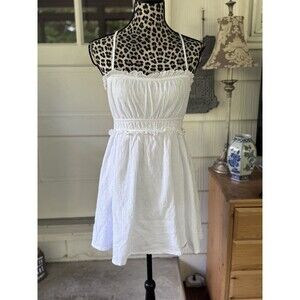 LA Hearts White Size S Sleeveless Babydoll Lined Cami Mini Sundress Fairy Whimsy